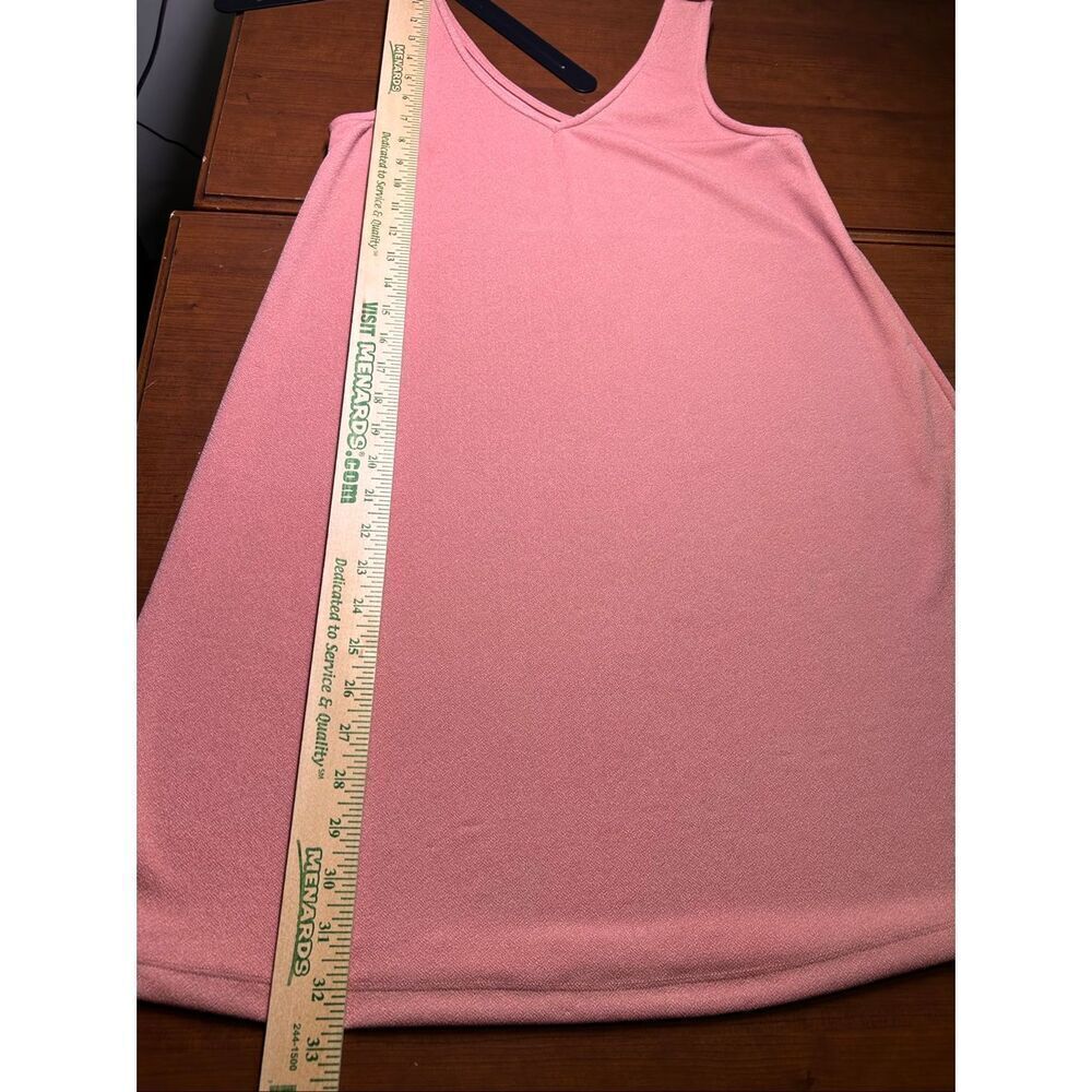 Wallflower Ash Rose V-Neck A-Line Mini Dress Pink Textured Knit Size Small NWT - Picture 8 of 9